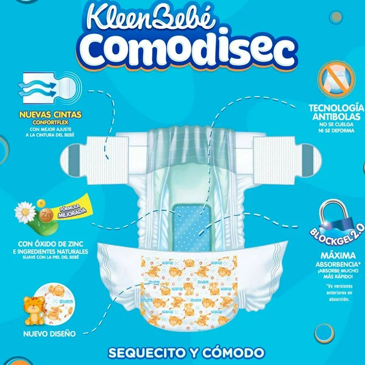 Foto 4 pulgar | Pañal Kleen Bebé Comodisec Jumbo Etapa 5 120pz
