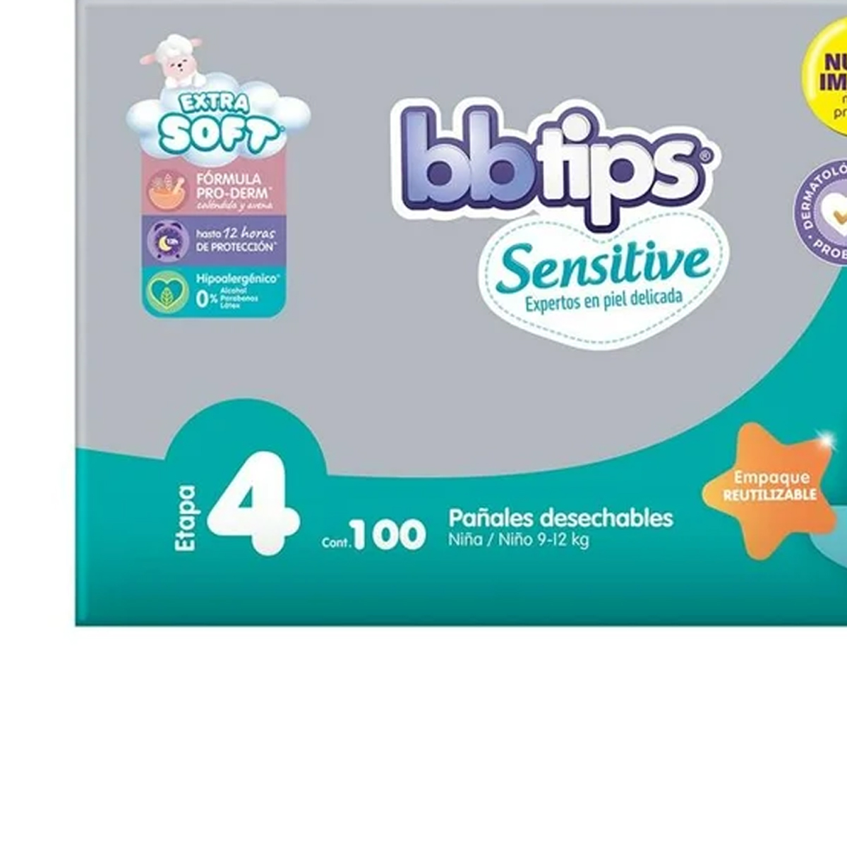 Foto 3 pulgar | Bbtips Pañales Etapa 4 Unisex 100 Piezas