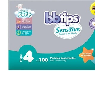 Foto 2 | Bbtips Pañales Etapa 4 Unisex 100 Piezas