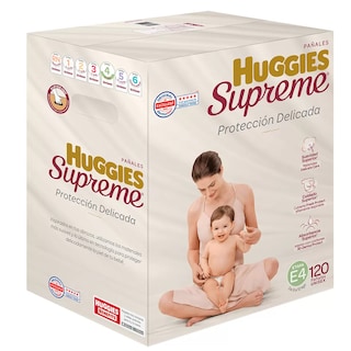 Foto 2 | Pañales Huggies Supreme Etapa 4 Unisex 120pz