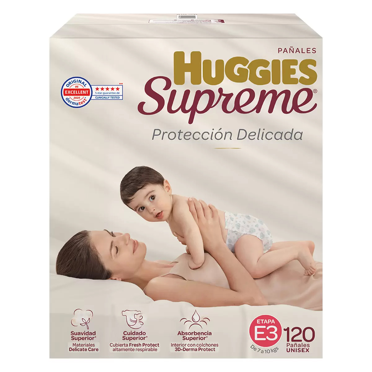 Foto 1 | Pañales Huggies Supreme Etapa 3 Unisex 120pz