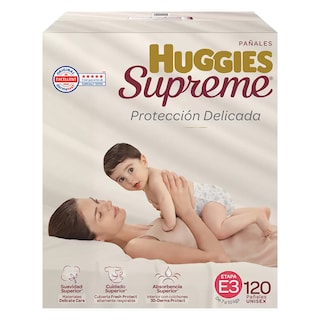 Foto 1 | Pañales Huggies Supreme Etapa 3 Unisex 120pz