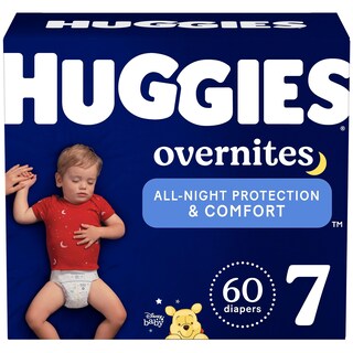 Foto 1 | Pañales Huggies Overnites Tamaño de 60 Piezas para Bebé-Venta Internacional
