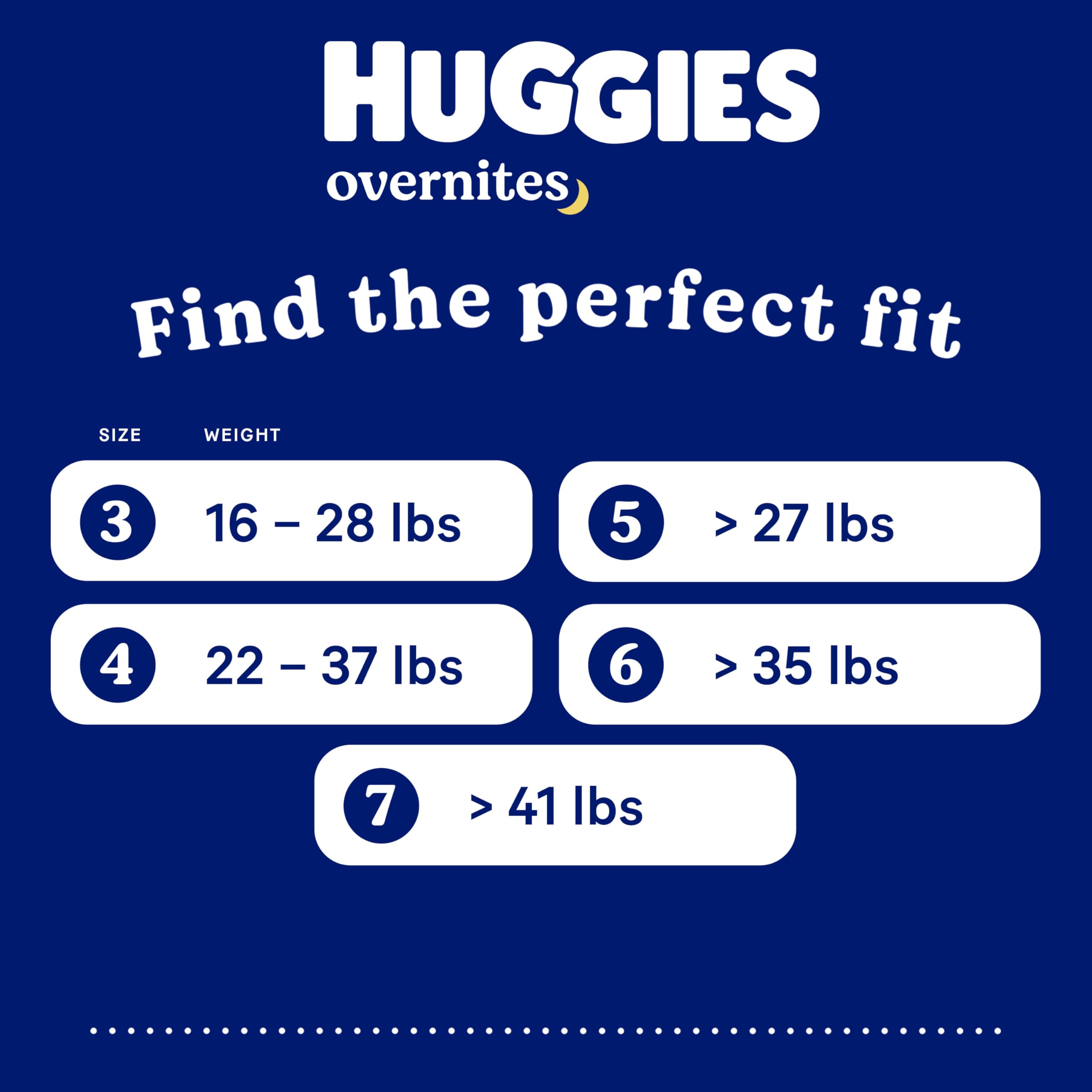 Foto 8 pulgar | Pañales Huggies Overnites Tamaño de 60 Piezas para Bebé-Venta Internacional