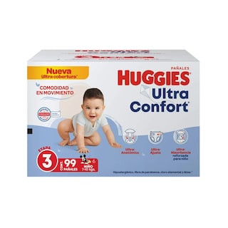 Foto 1 | Pañales Huggies Ultraconfort Etapa 3 Niño 99 Pañales