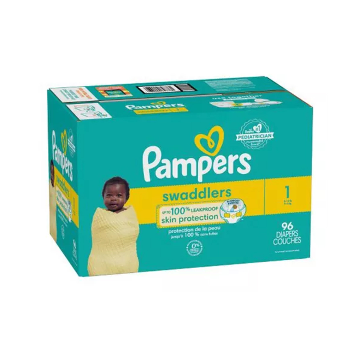 Pañales Pampers Swaddlers Bebé Talla 1 96pz