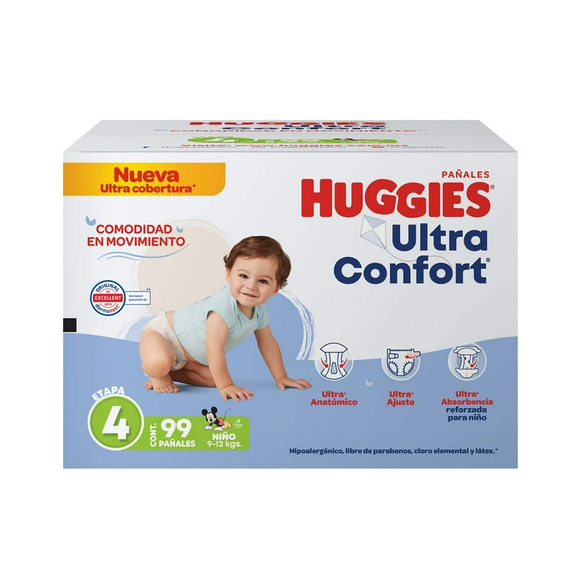Foto 2 pulgar | Pañales Huggies Ultraconfort Etapa 4 Niño 99 Pañales