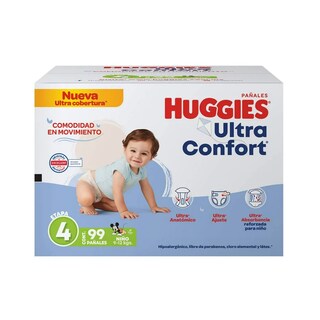 Foto 1 | Pañales Huggies Ultraconfort Etapa 4 Niño 99 Pañales