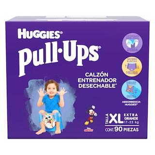 Foto 1 | Pañales Huggies Pull Ups Noche Y Dia Etapa 6 Niño 90 Piezas