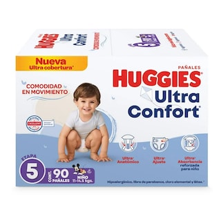 Foto 1 | Pañales Huggies Ultraconfort Etapa 5 Niño 90 Pañales