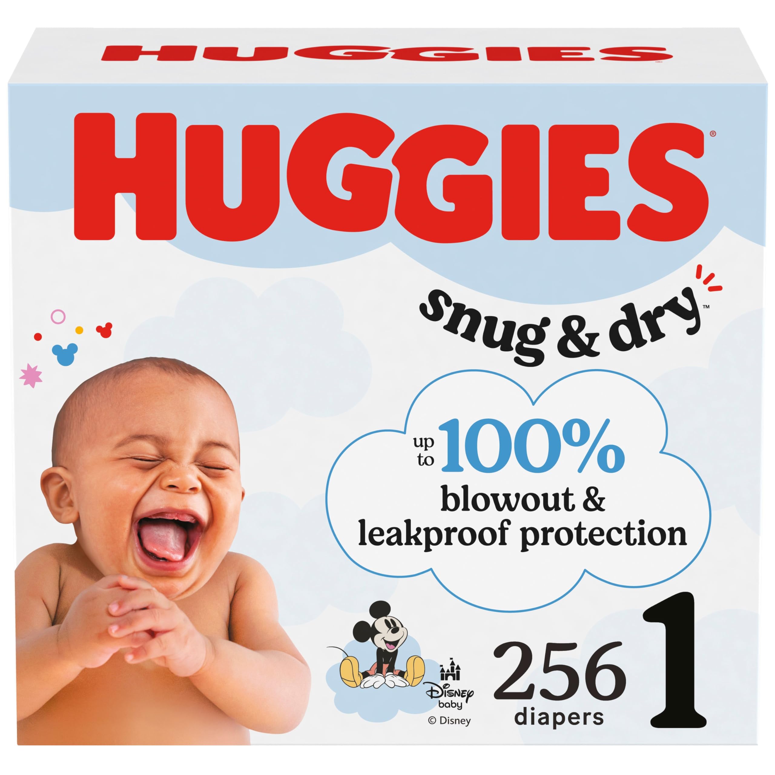 Pañales Huggies Snug & Dry Para Recién Nacidos, Talla 1 (3,6 A 6,4 Kg), 256 Unidades - Venta Internacional.