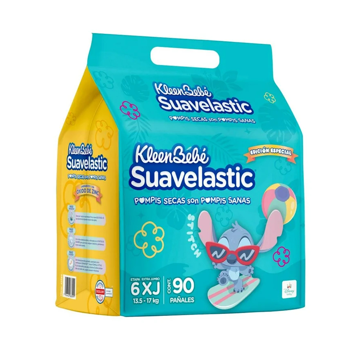 Foto 2 pulgar | Pañal Kleen Bebé Suavelastic Etapa 4 Grande 96pz Stitch