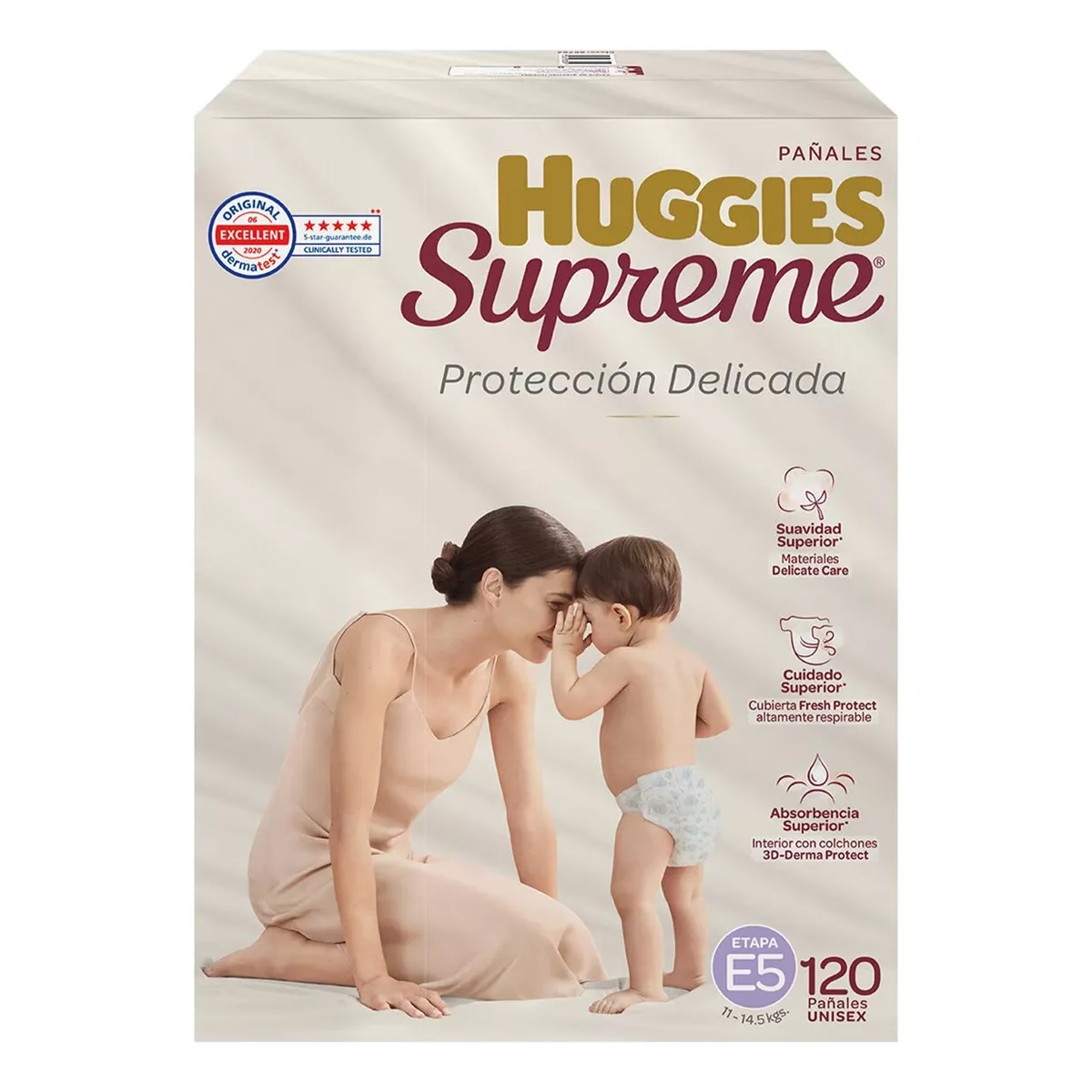 Foto 2 pulgar | Pañales Huggies Supreme Etapa 5 Unisex 120pz