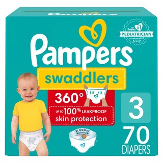 Foto 1 | Pañales Pampers Swaddlers 360, Talla 3, 70 Unidades, Para Bebé - Venta Internacional.