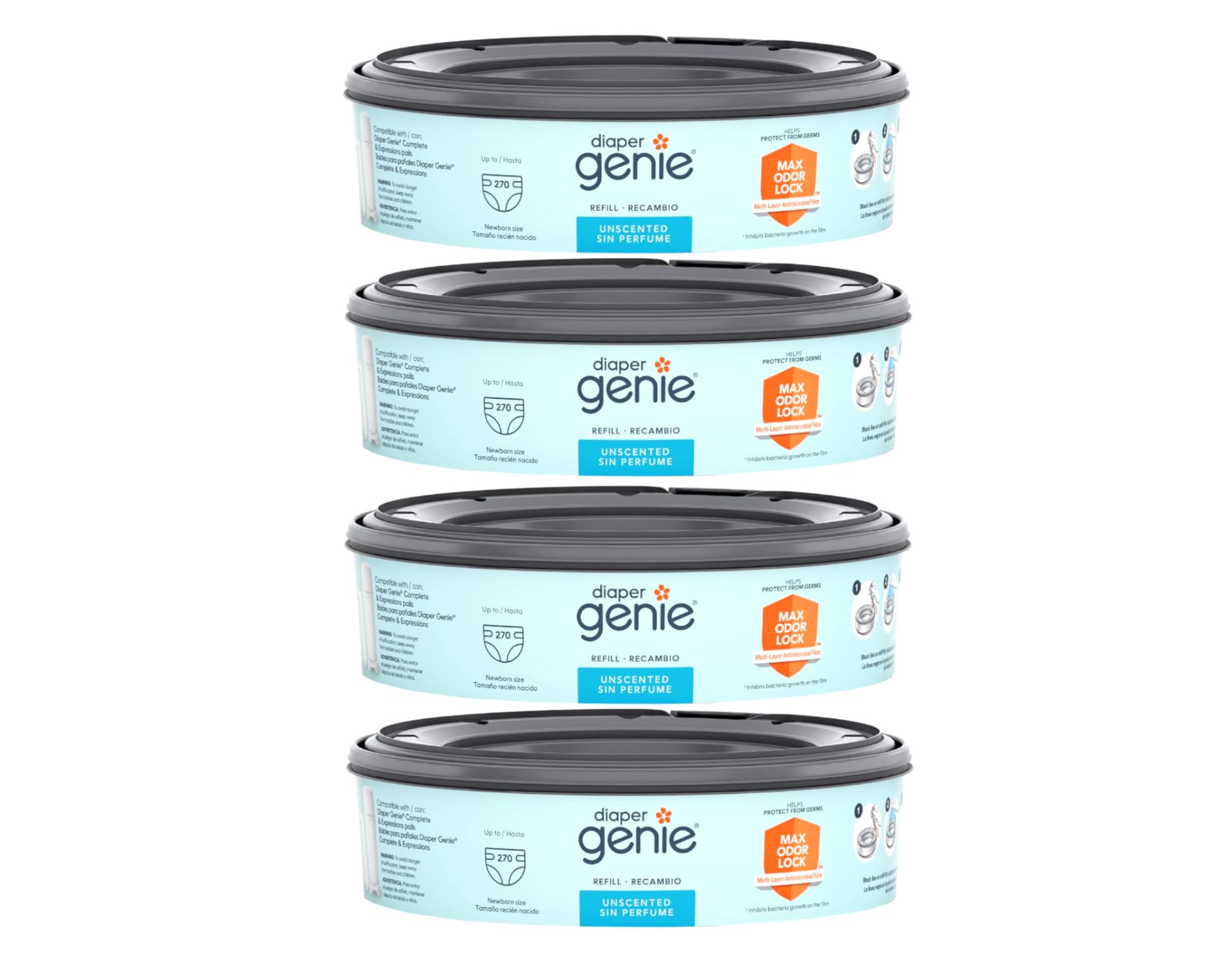 Foto 2 pulgar | Sistema De Desecho Diaper Genie, Recambios Playtex, 240 Unidades, 4 Unidades - Venta Internacional.