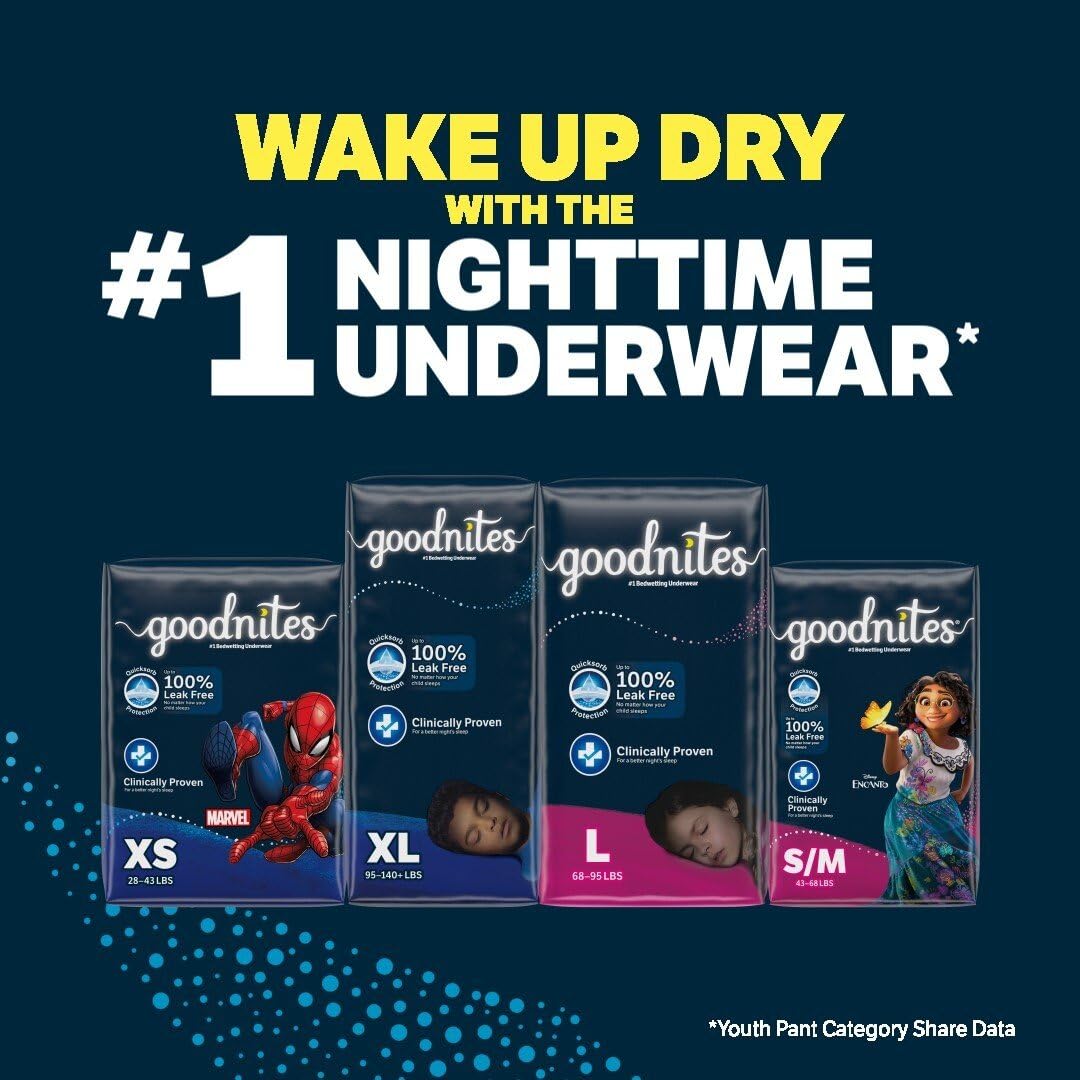 Foto 7 pulgar | Ropa Interior Goodnites Para Niños Con Enuresis Nocturna, Talla S/m, 43-68 Libras - Venta Internacional.