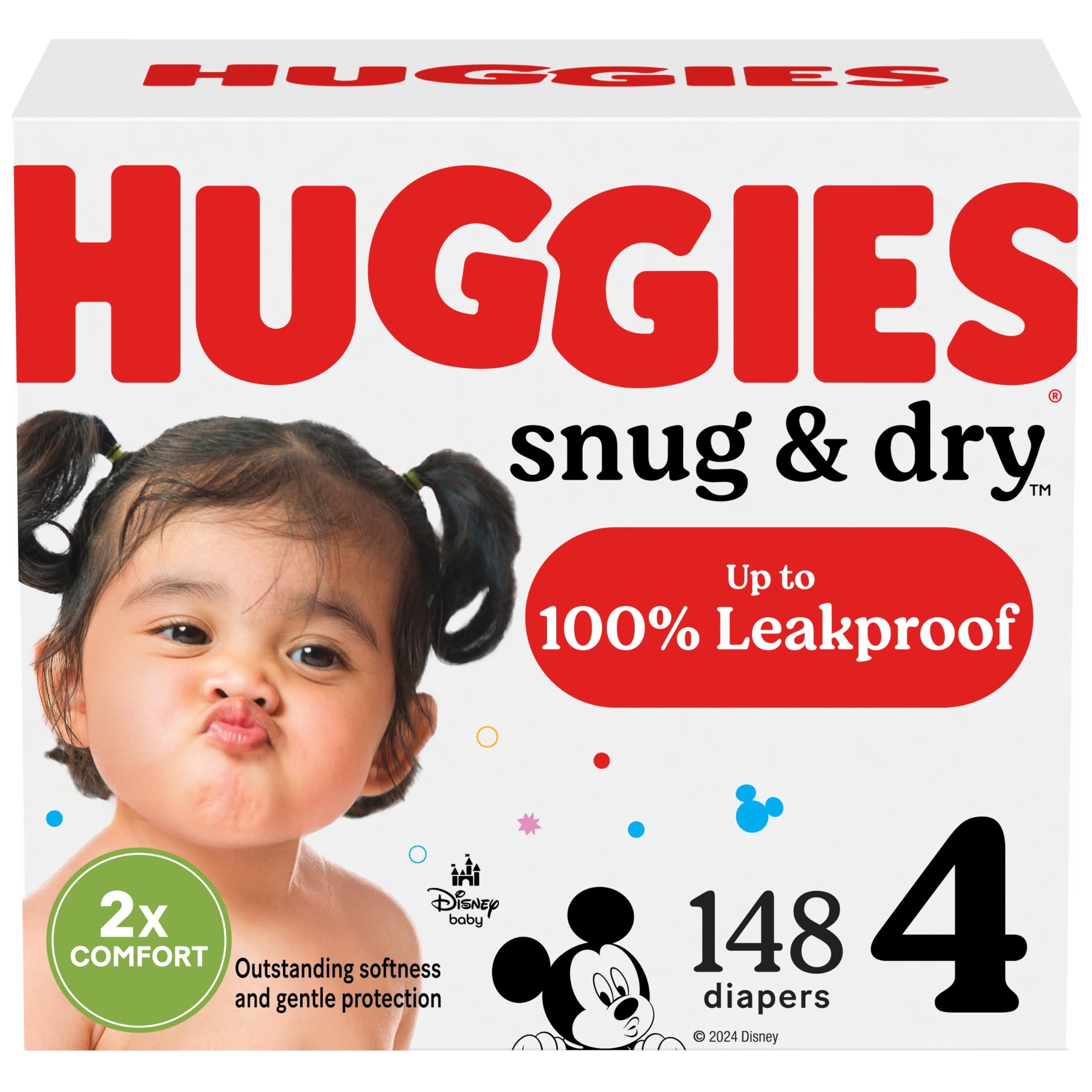 Foto 1 | Pañales Huggies Snug & Dry, Tamaño 4 (10-16 Kg), 148 Unidades - Venta Internacional.