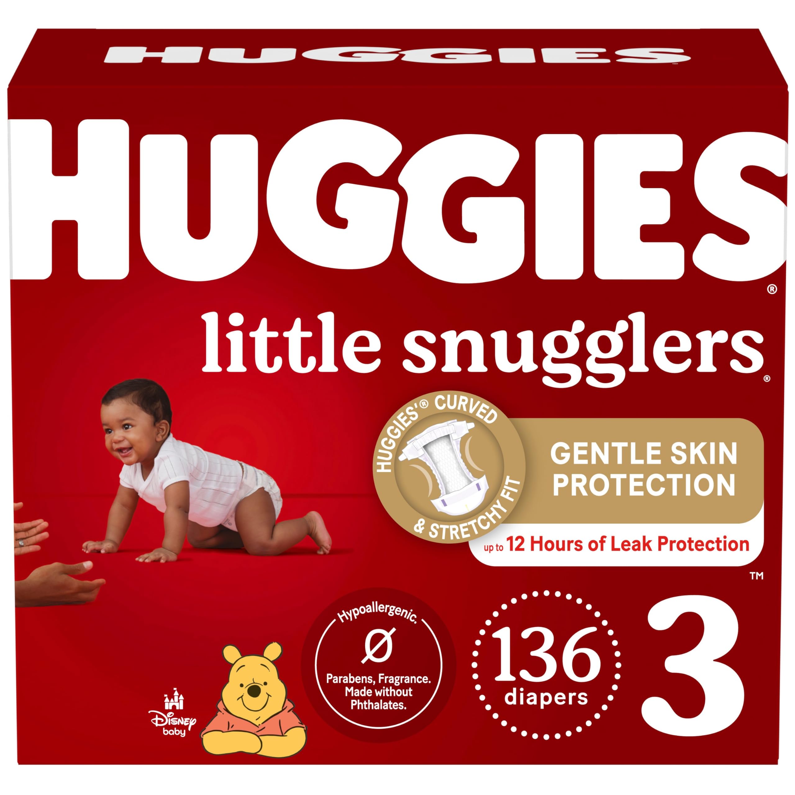 Foto 1 | Pañales Huggies Little Snugglers Tamaño 3 Para Bebé (7-13 Kg) X136 - Venta Internacional.