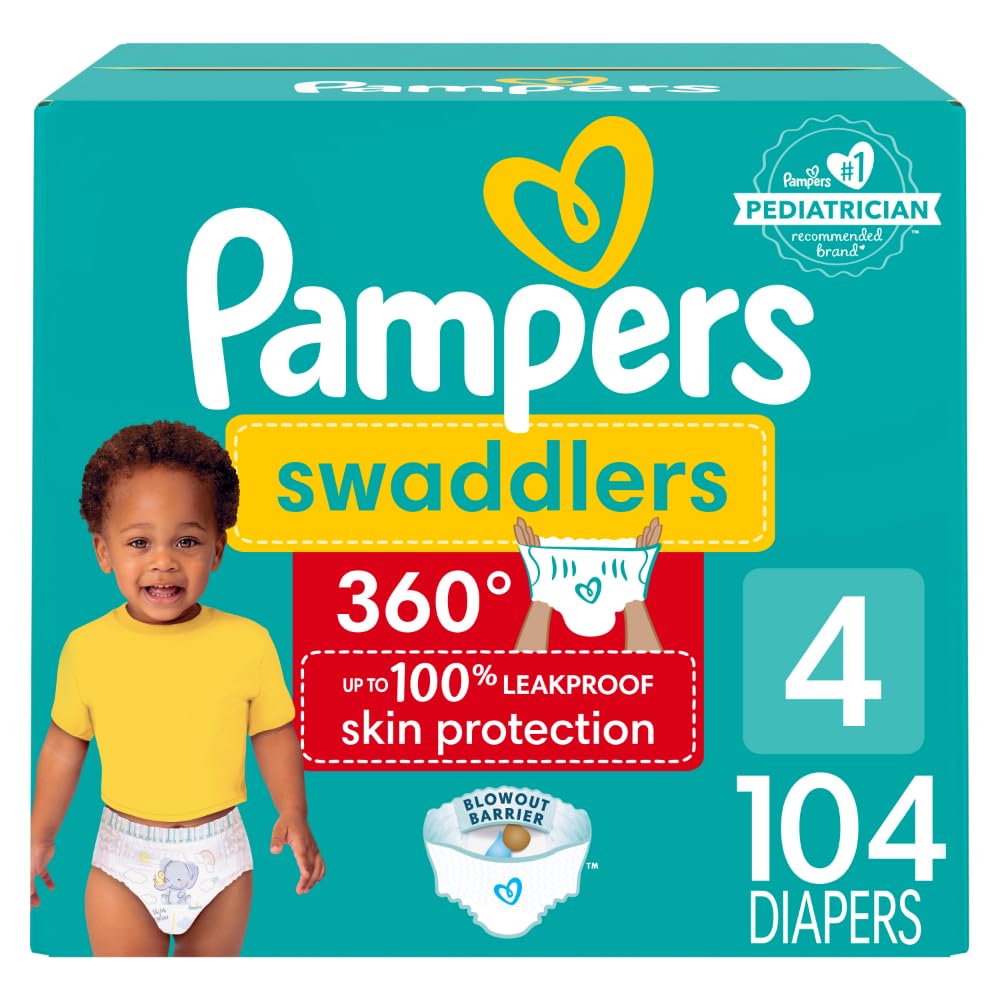 Foto 1 | Pañales Pampers Swaddlers 360, Talla 4, 104 Unidades, Para Bebé - Venta Internacional.