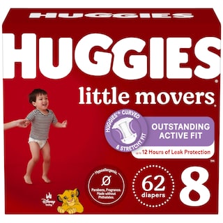 Foto 1 | Pañales Huggies Little Movers, Talla 8 (más De 21 Kg), 62 Unidades - Venta Internacional.