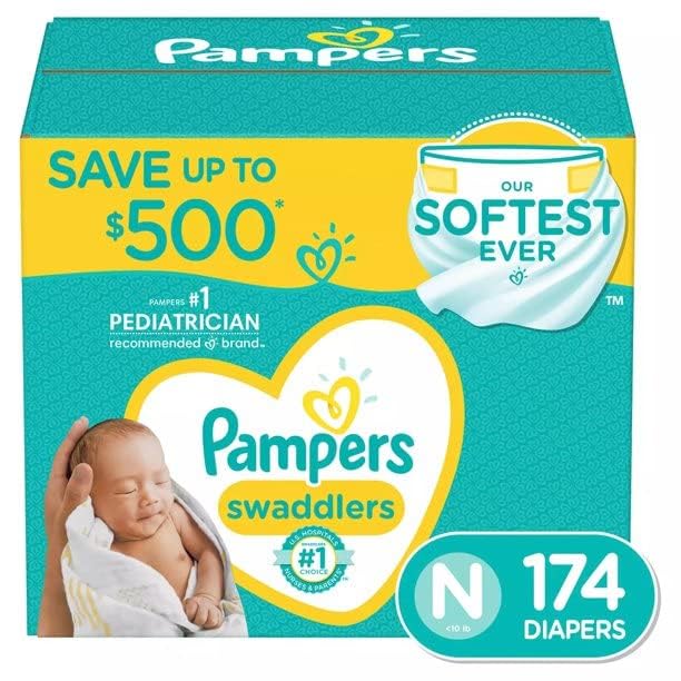 Pañales Pampers Swaddlers Para Recién Nacidos, Tamaño Inferior A 4,5 Kg, 174 Unidades - Venta Internacional.