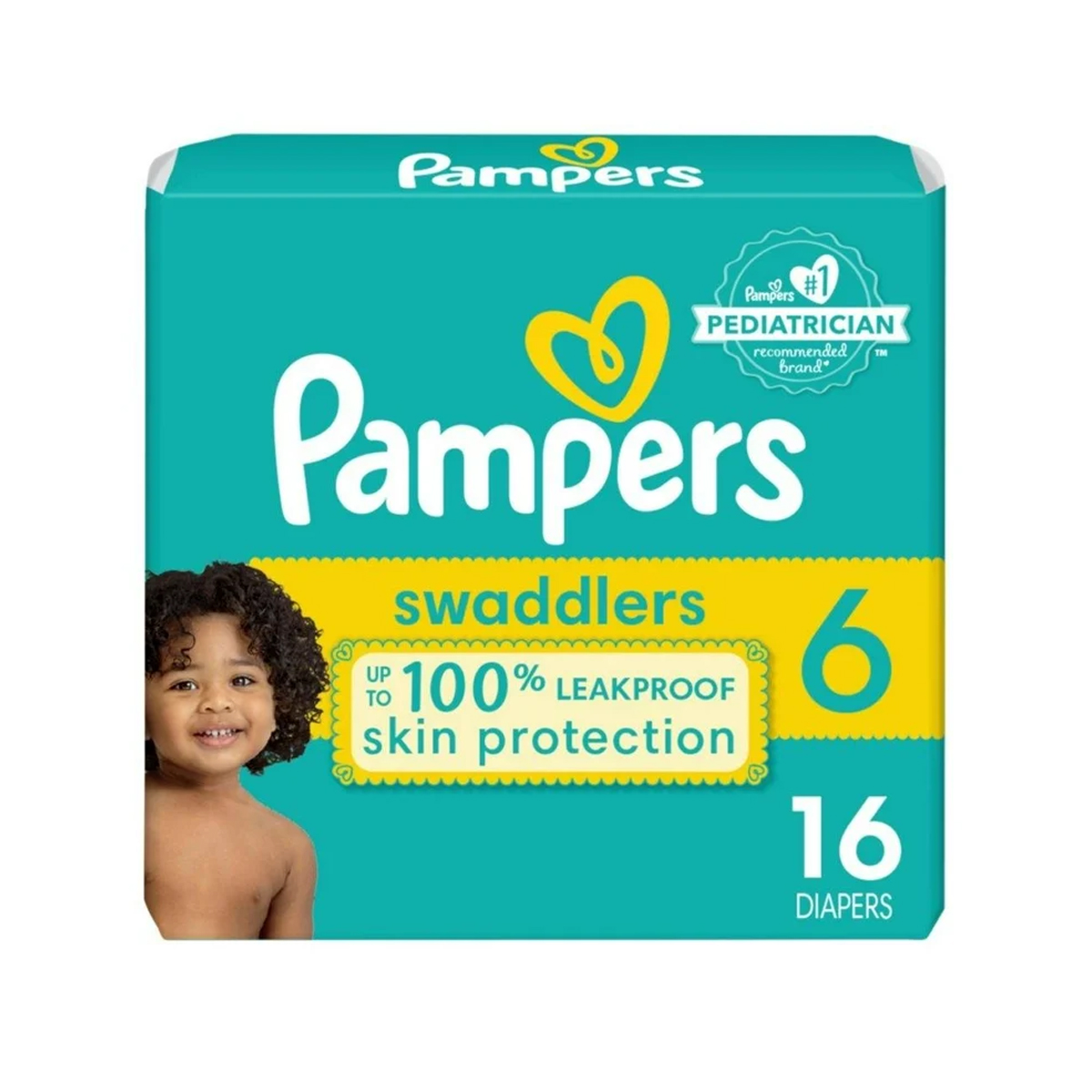 Foto 2 pulgar | Pañales Pampers Swaddlers Active Baby Talla 6 16pz