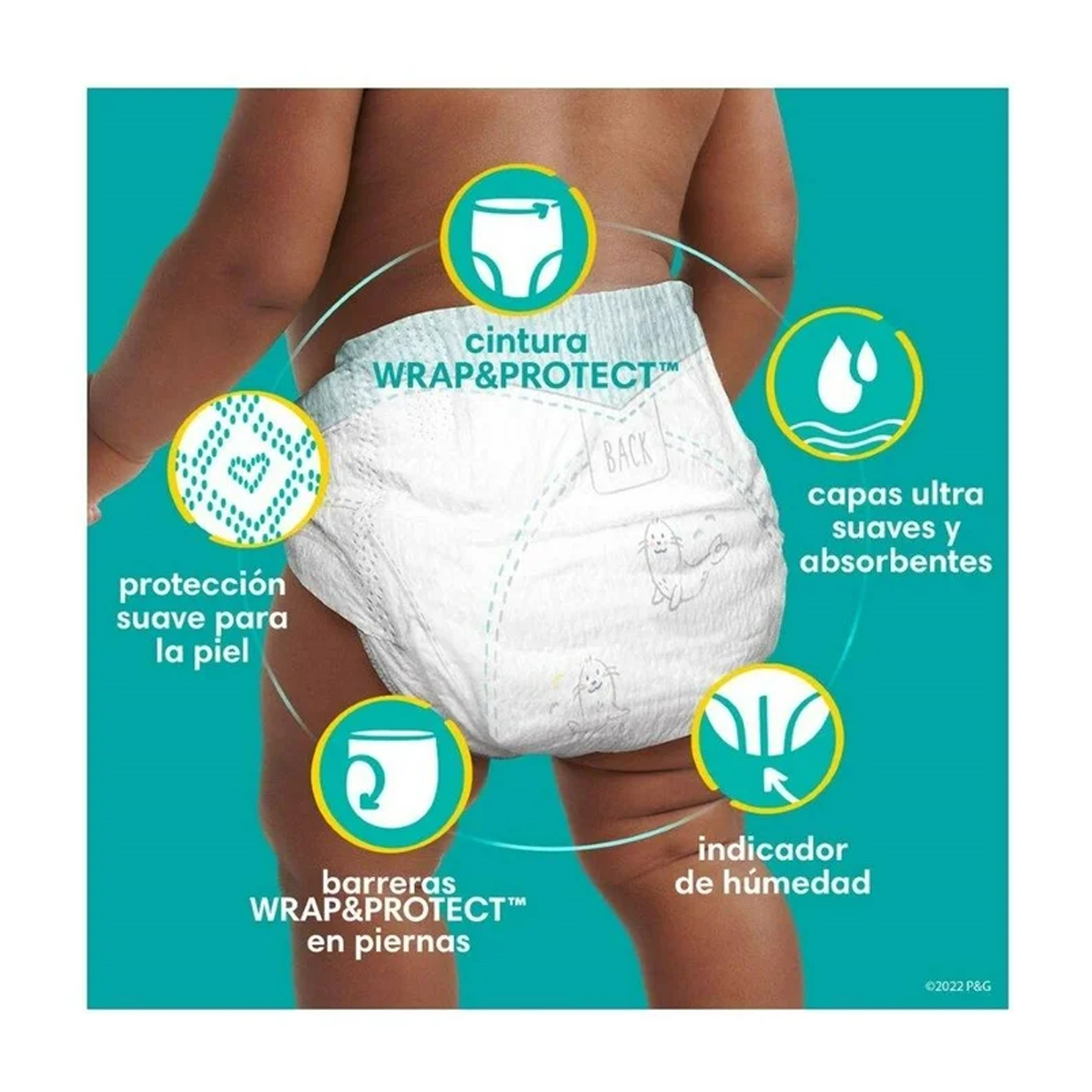 Foto 4 pulgar | Pañales Pampers Swaddlers Active Baby Talla 6 16pz