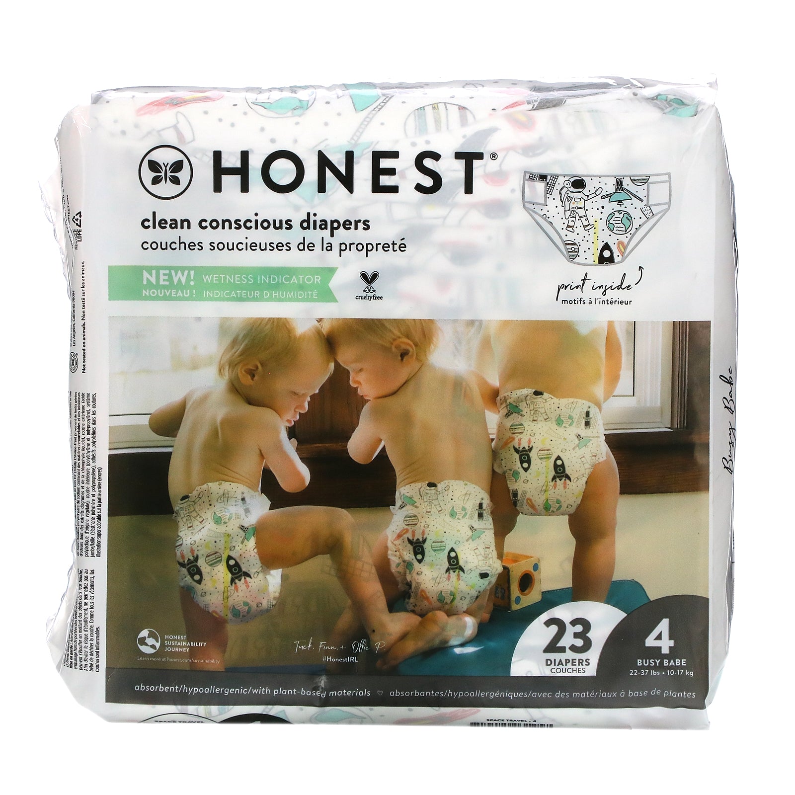 Pañales The Honest Company Honest, Talla 4, 10 A 16 Kg, Viajes Espaciales - Venta Internacional.
