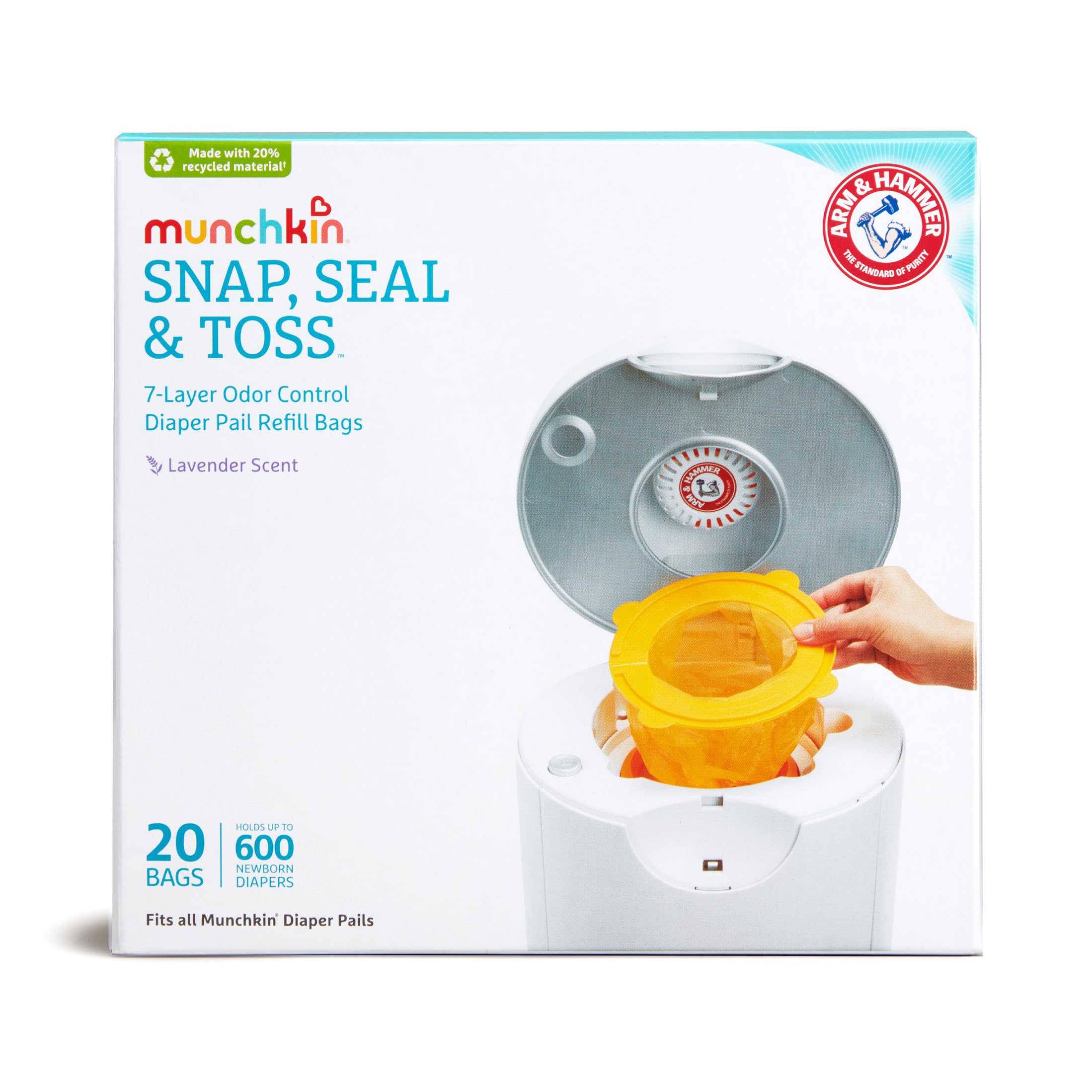 Bolsas De Recambio Para Pañales Munchkin Arm & Hammer  Paquete De 20 - Venta Internacional.