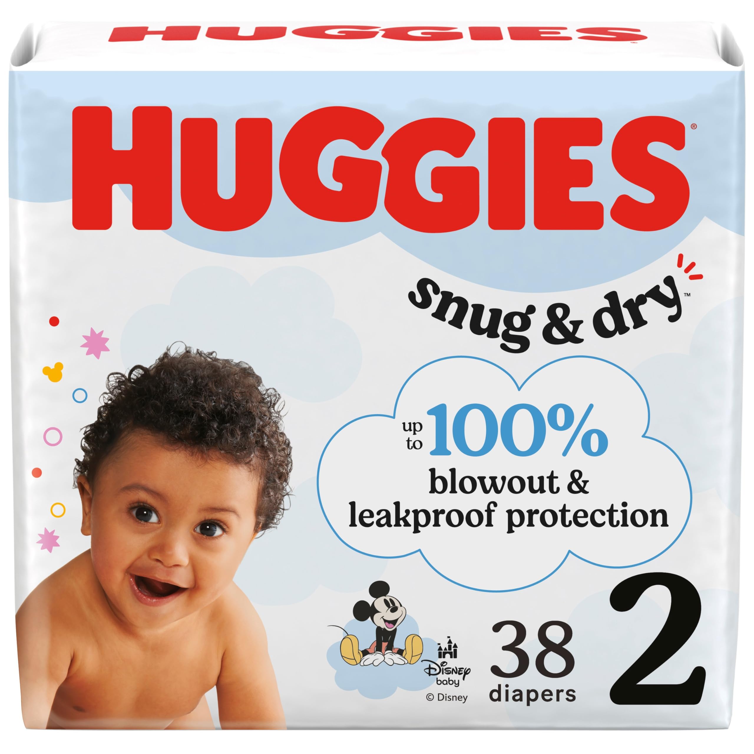 Pañales Huggies Snug & Dry Talla 2 (5-8 Kg) 38 Unidades - Venta Internacional.
