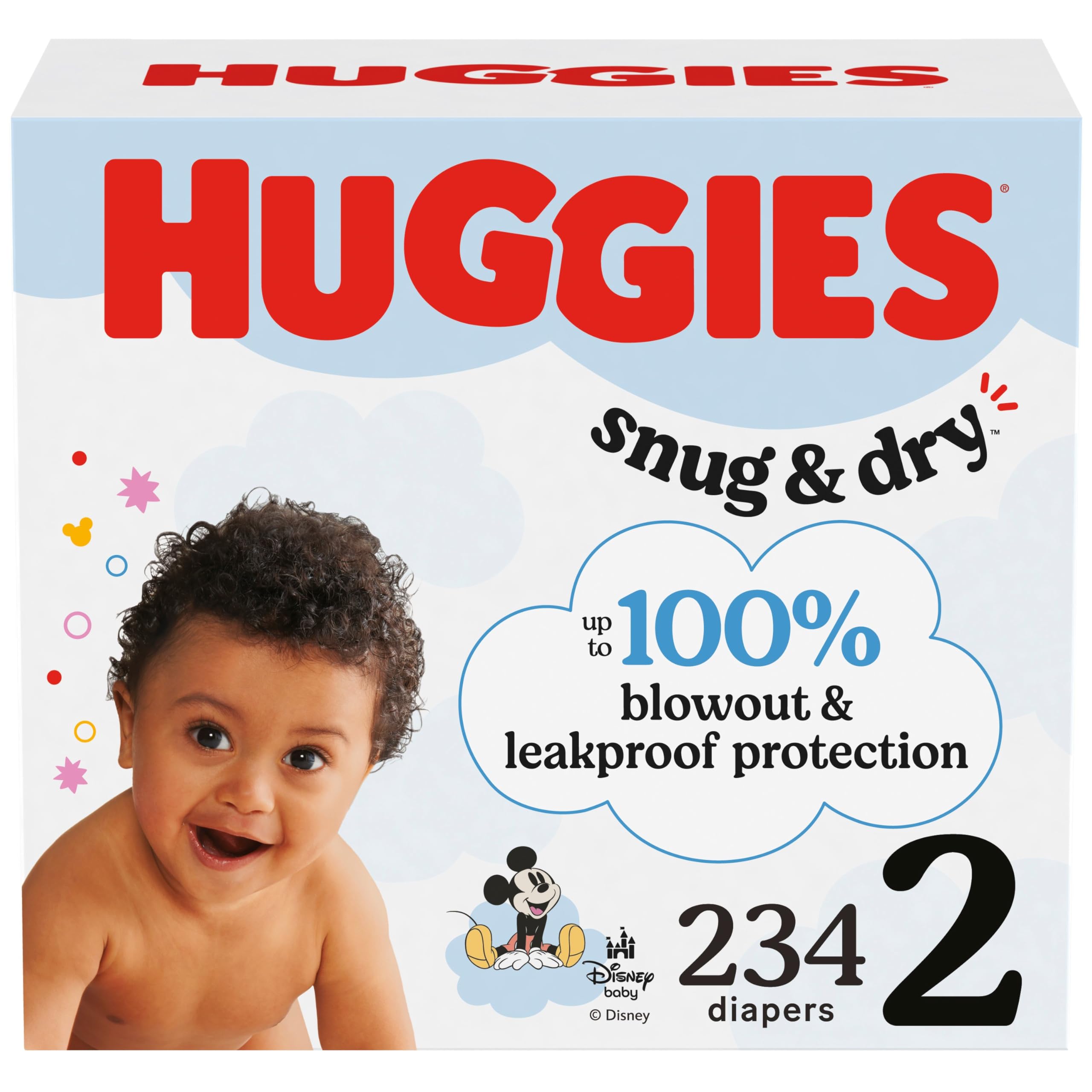 Pañales Huggies Snug & Dry Talla 2 (5-8 Kg) 234 Unidades - Venta Internacional.