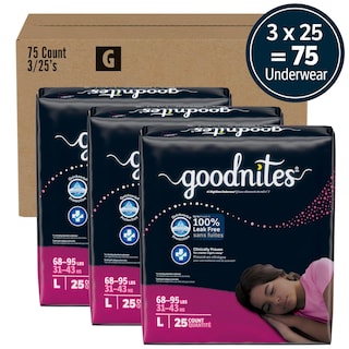 Foto 2 | Ropa Interior Para Enuresis Nocturna Goodnites Para Niñas Talla L 68 A 95 Libras - Venta Internacional.