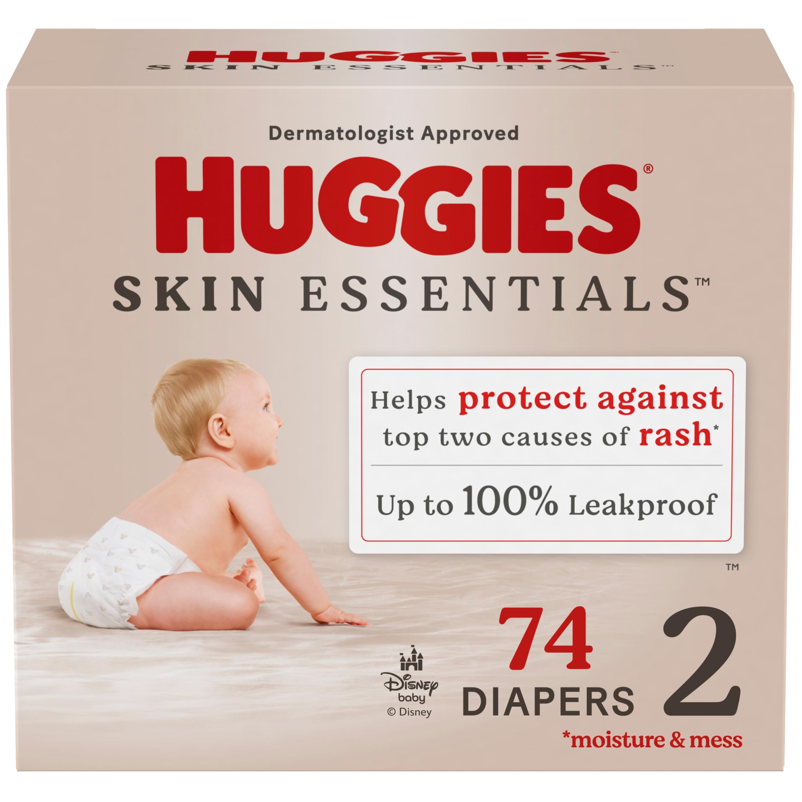 Foto 2 pulgar | Pañales Huggies Skin Essentials  Talla 2 (5-8 Kg)  74 Unidades - Venta Internacional.