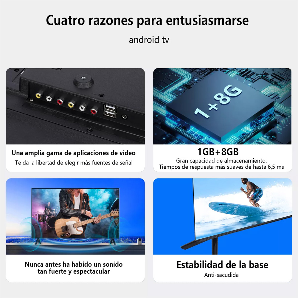 Foto 5 pulgar | Smart Tv Pantalla 32 Pulgadas Weyon Android Led Hd Television 60hz 32wdsnmx