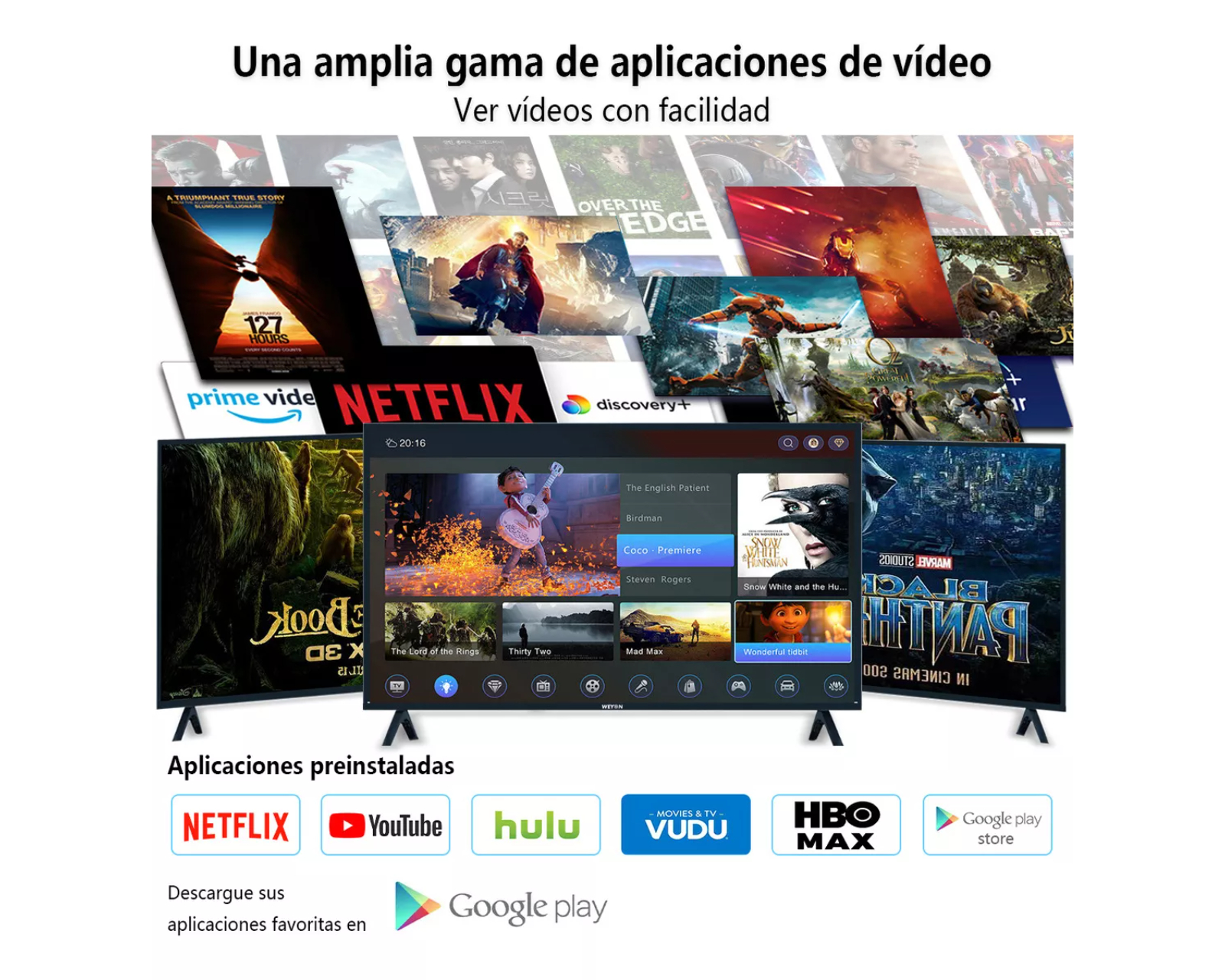 Foto 2 | Pantalla Smart Tv 24 Pulgadas Weyon Android Hd Television 24wdsnmx