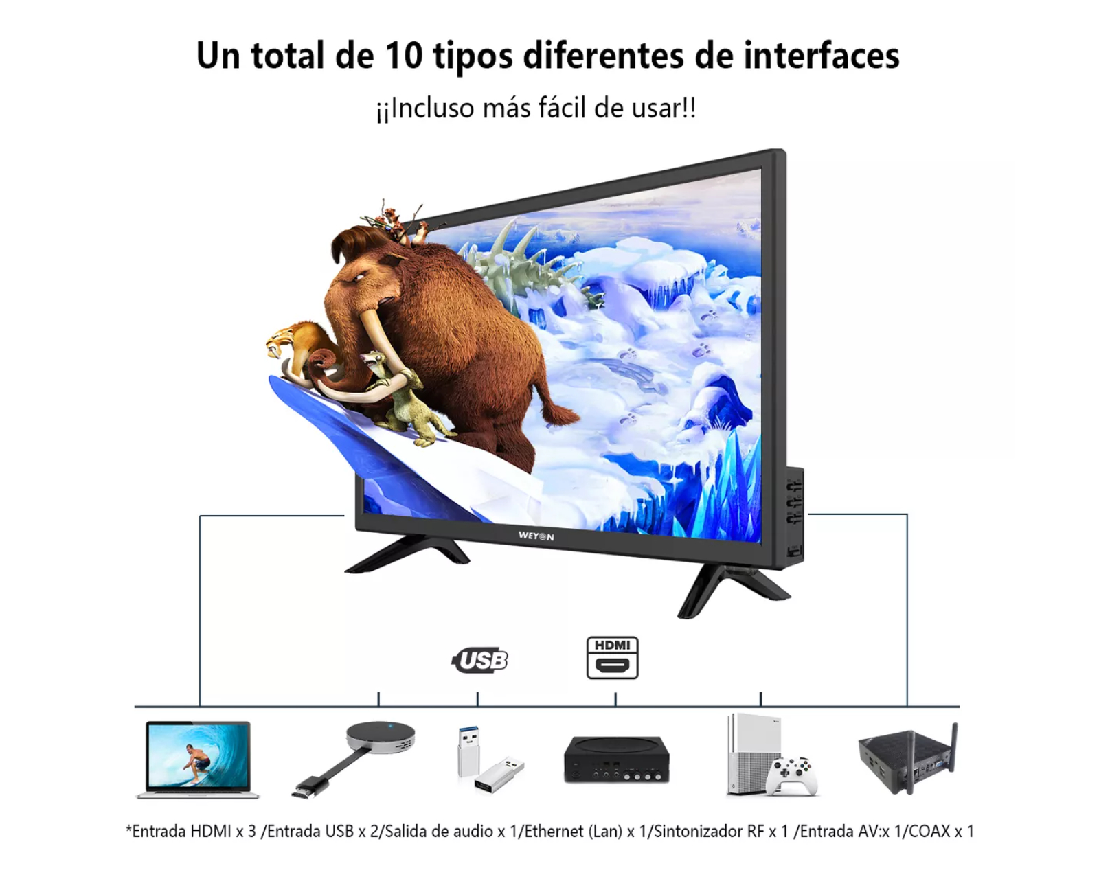 Foto 5 pulgar | Smart Tv Pantalla 24 Pulgadas Weyon Android Tv Hd Television