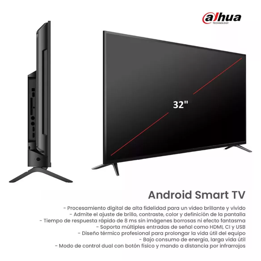 Foto 8 pulgar | Smart Tv Pantalla Dahua 32 Android Tv Bluetooth Wifi