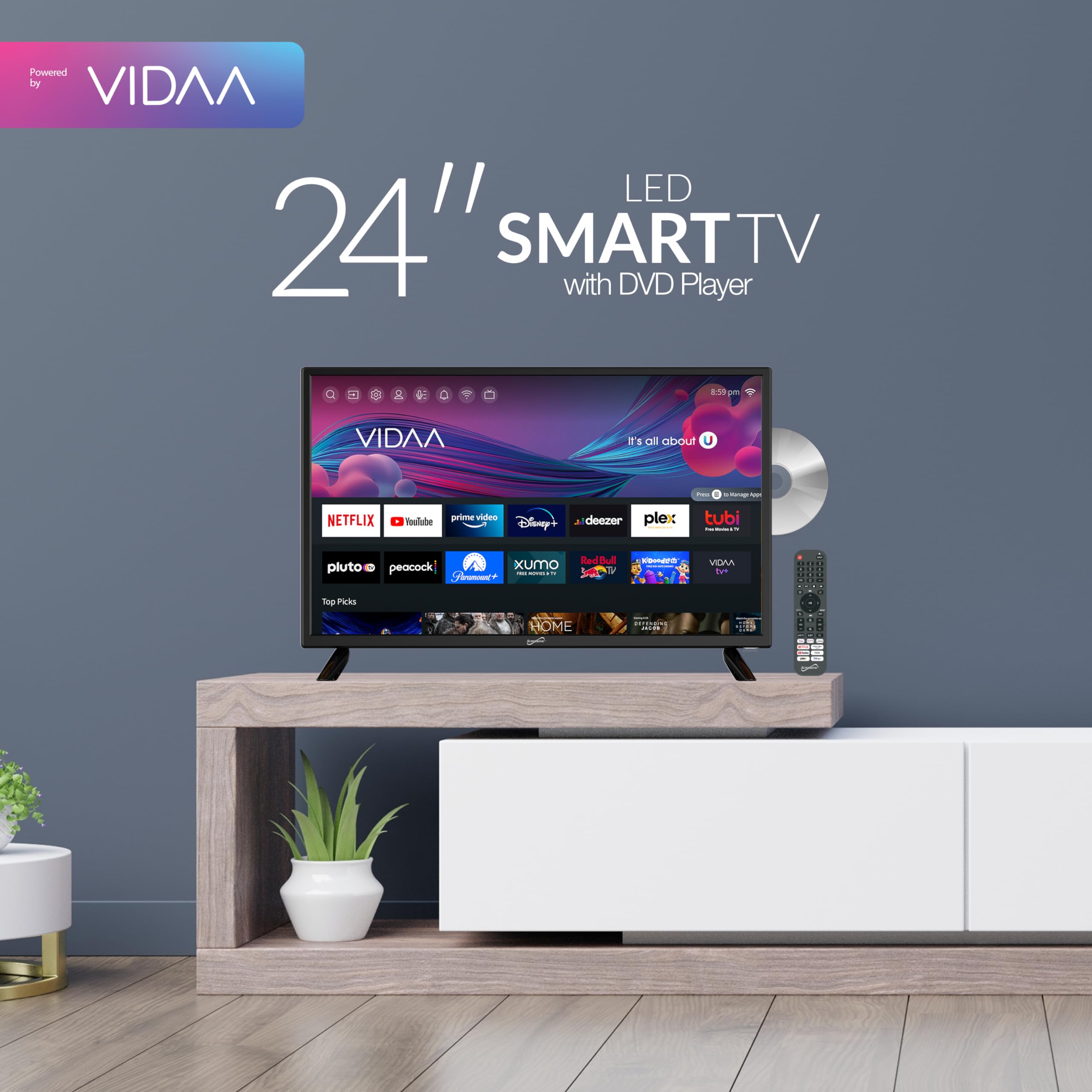 Foto 5 pulgar | Smart Hdtv Supersonic Sc-2426sdvd De 24 Pulgadas Con Reproductor De Dvd 1080p - Venta Internacional.