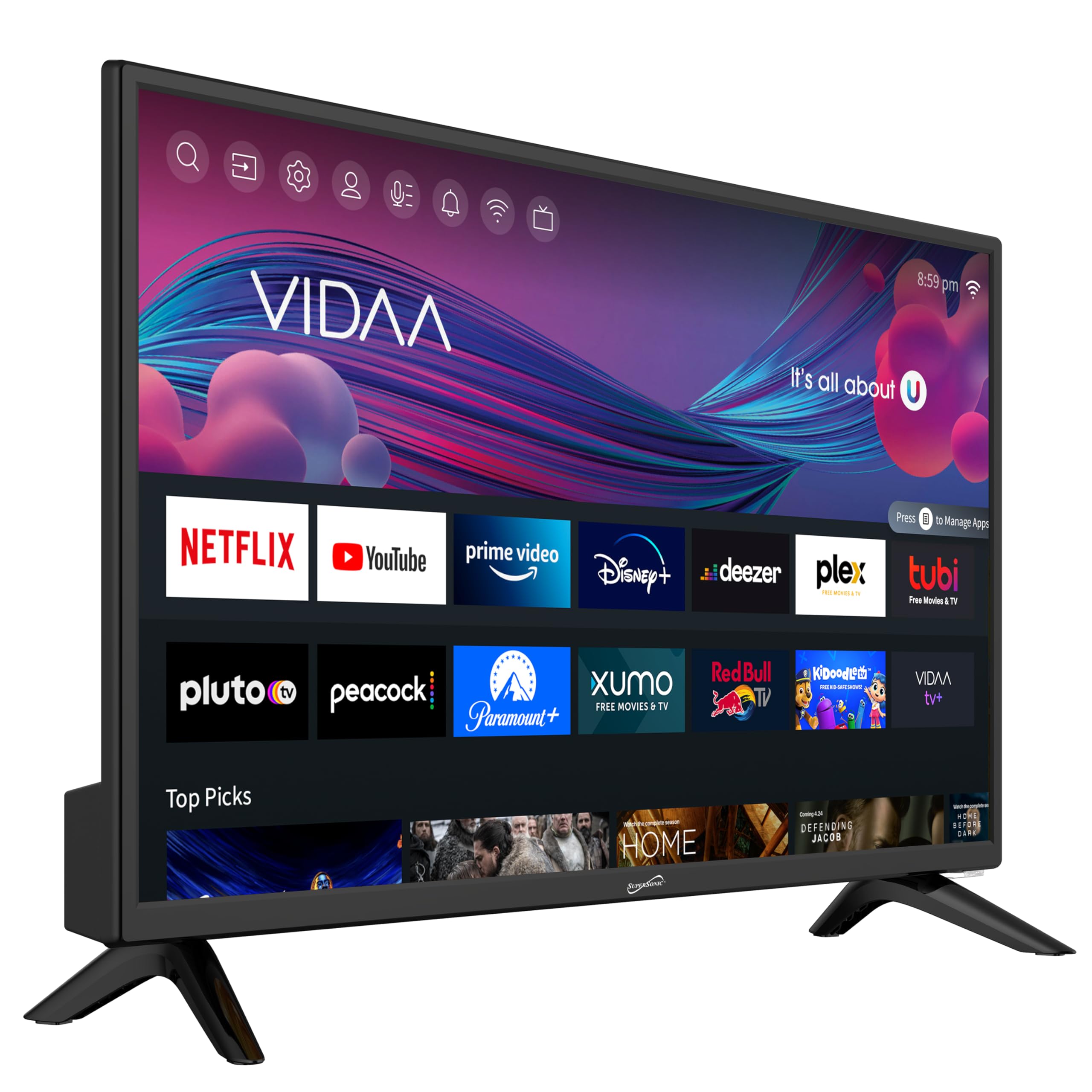 Foto 7 pulgar | Smart Hdtv Supersonic Sc-2426sdvd De 24 Pulgadas Con Reproductor De Dvd 1080p - Venta Internacional.