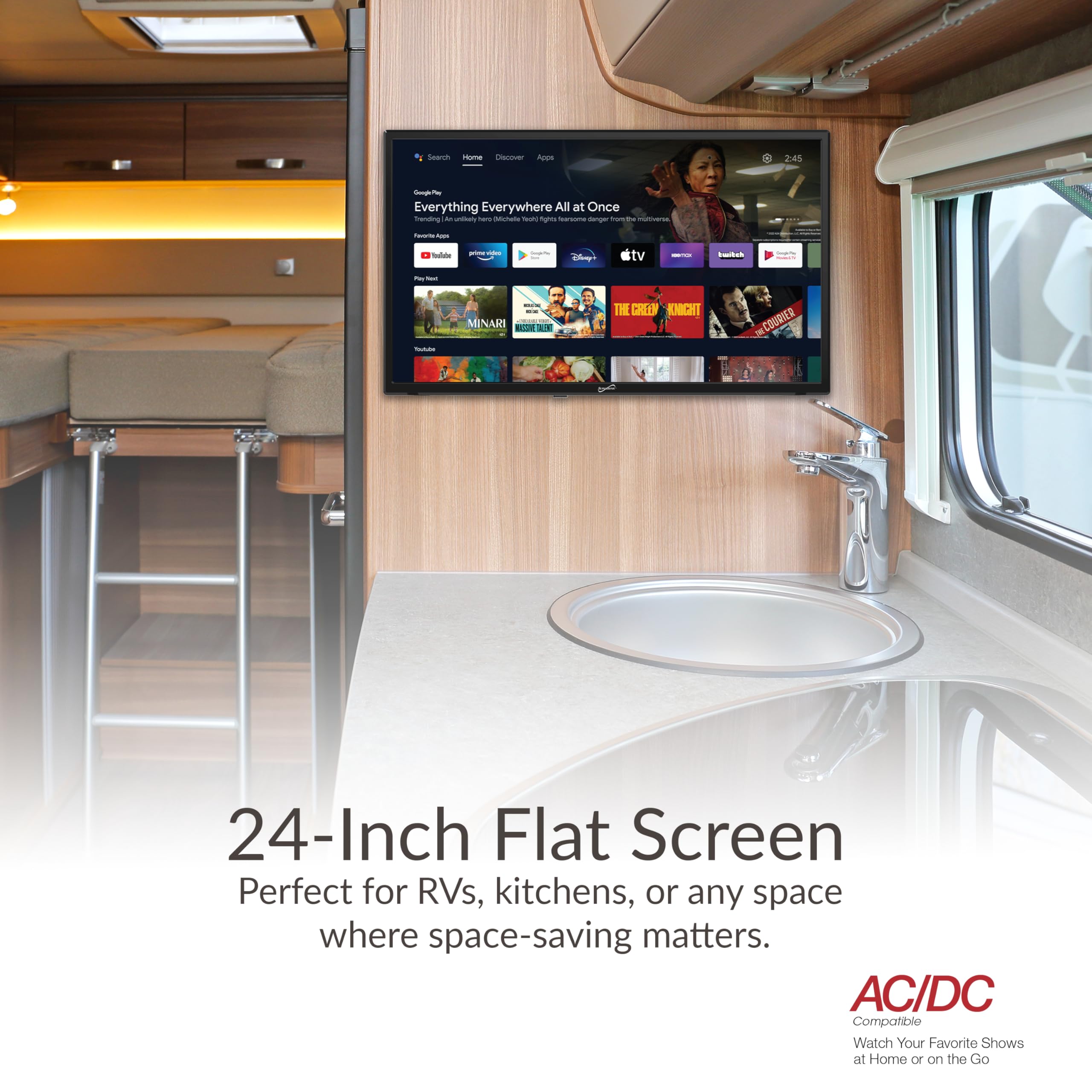 Foto 5 pulgar | Smart Hdtv Supersonic Sc-2450gtv-a 60 Hz  24 Pulgadas  1080p - Venta Internacional.