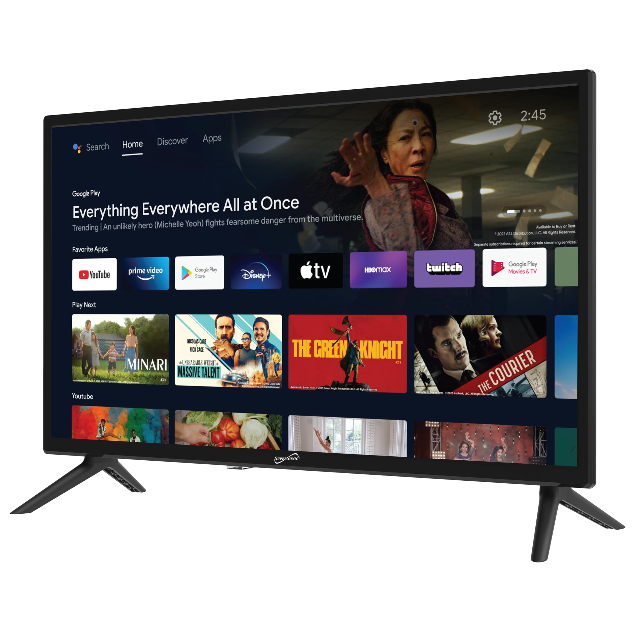 Foto 8 pulgar | Smart Hdtv Supersonic Sc-2450gtv-a 60 Hz  24 Pulgadas  1080p - Venta Internacional.