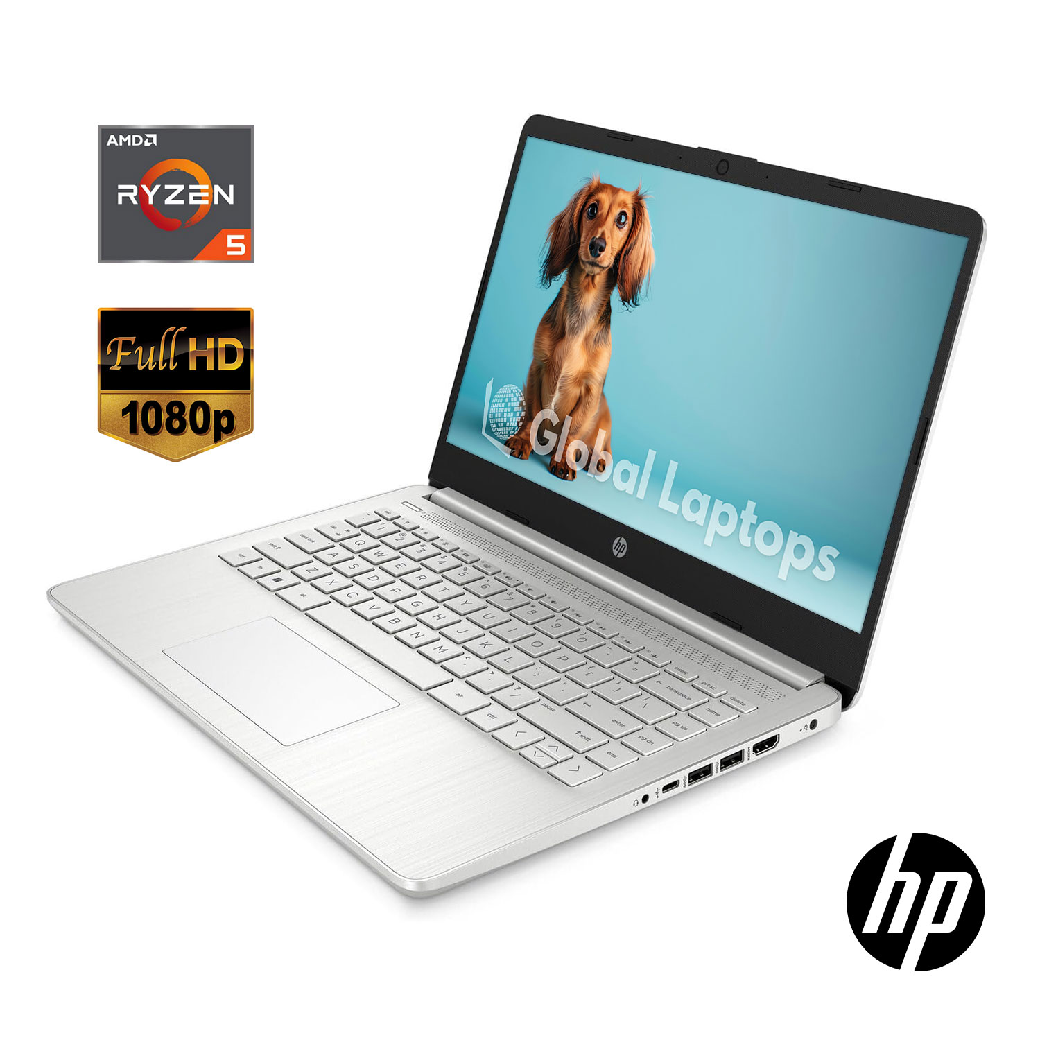 Foto 3 pulgar | Laptop HP 14 Amd Ryzen 5 8 gb RAM 256 SSD FHD más Regalo