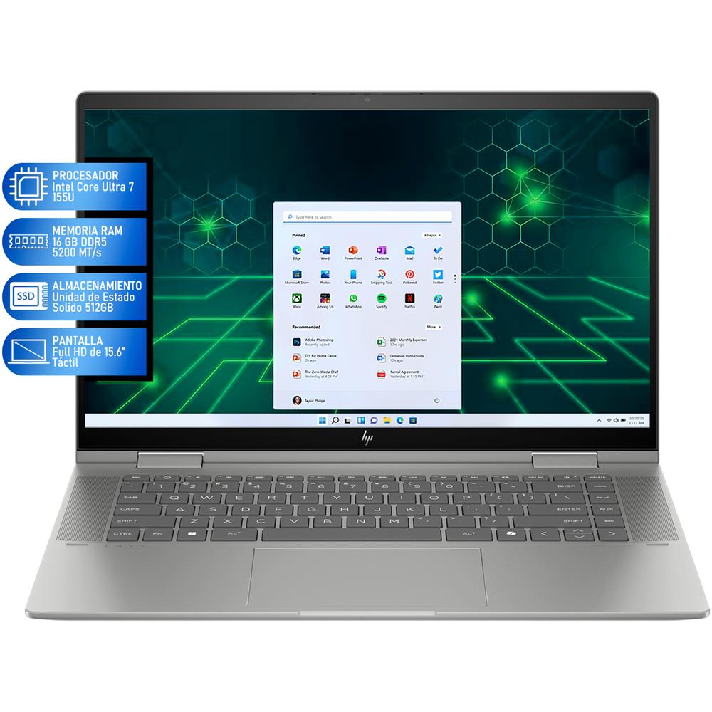 Foto 4 pulgar | Laptop Hp Envy X360 15.6" Intel Core Ultra 7 16gb Ram 512gb Ssd