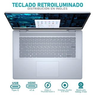 Foto 5 | Laptop DELL Inspiron 16 Plus 7640 Intel Core Ultra 7 155H Intel Arc 16GB RAM 1TB SSD 16" Teclado en Ingles