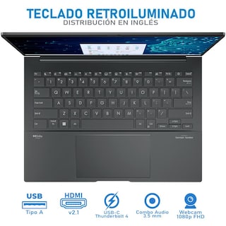 Foto 5 | Laptop ASUS Zenbook Intel Core Ultra 5 125H Intel Arc 8 GB RAM 512 GB SSD Oled 14'' Touch Windows 11 Home Teclado Inglé