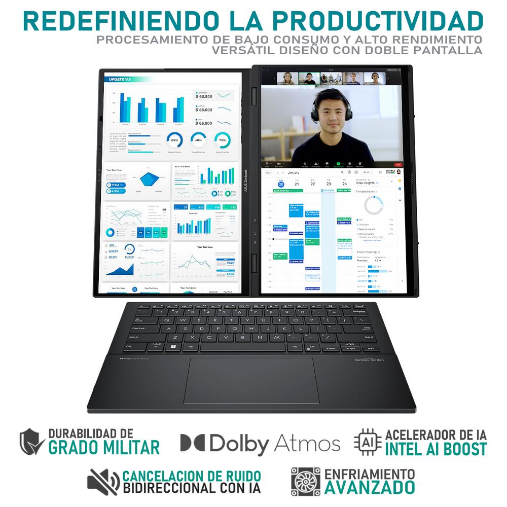 Foto 4 | Laptop Asus Zenbook Duo Intel Core Ultra 9 185h Intel Arc 32gb Ram 2tb 14'' Oled Touchscreen Windows 11 Home Tec