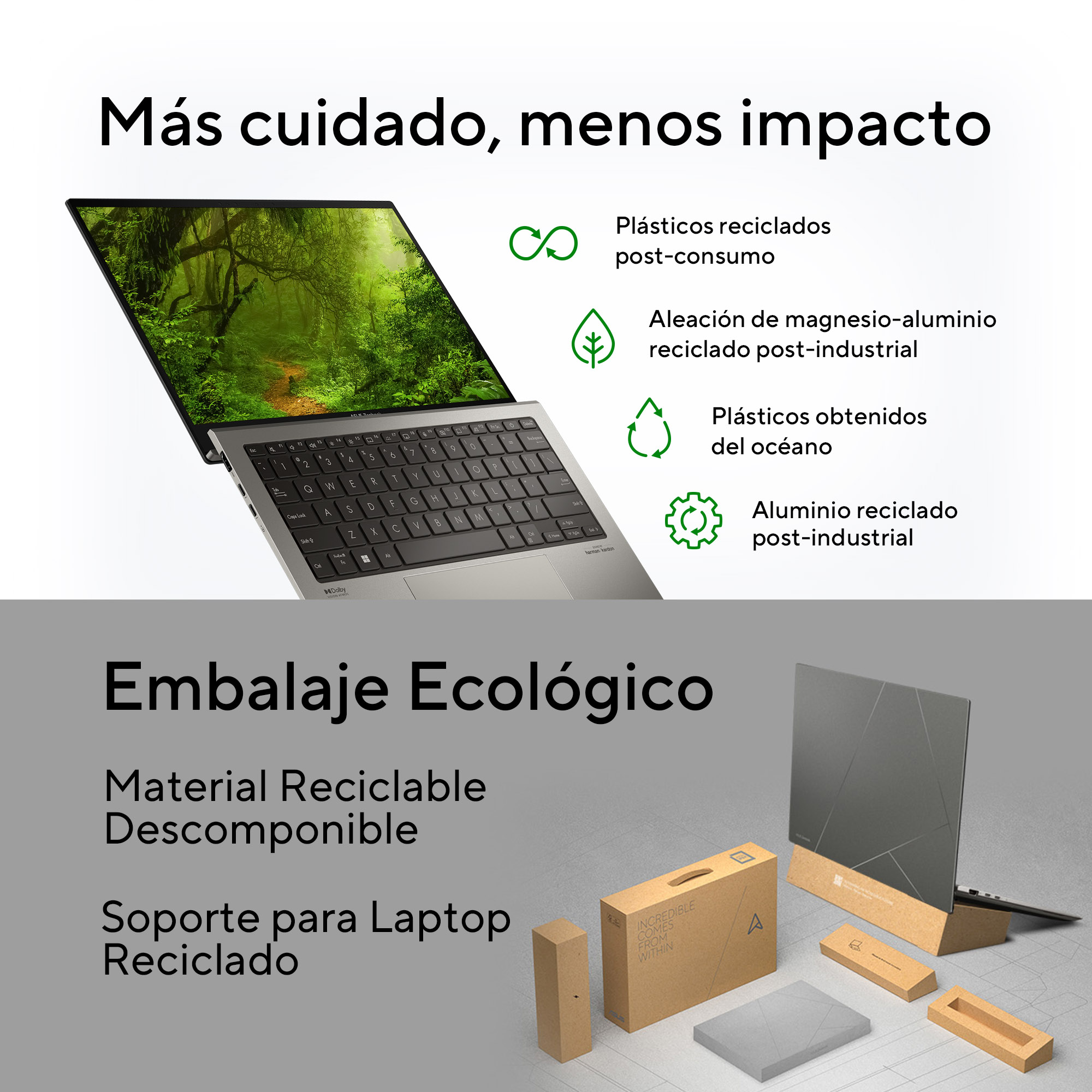 Foto 7 | Laptop Asus Zenbook S 13 Oled (UX5304MA), Intel  Core™ Ultra 7 155U 1.7 GHz, 32GB, 1TB, Gris