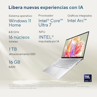 Foto 2 | Laptop Asus Zenbook 14 OLED (UX3405MA-QD019W), Core Ultra 7, 16GB RAM, 1TB, Plata