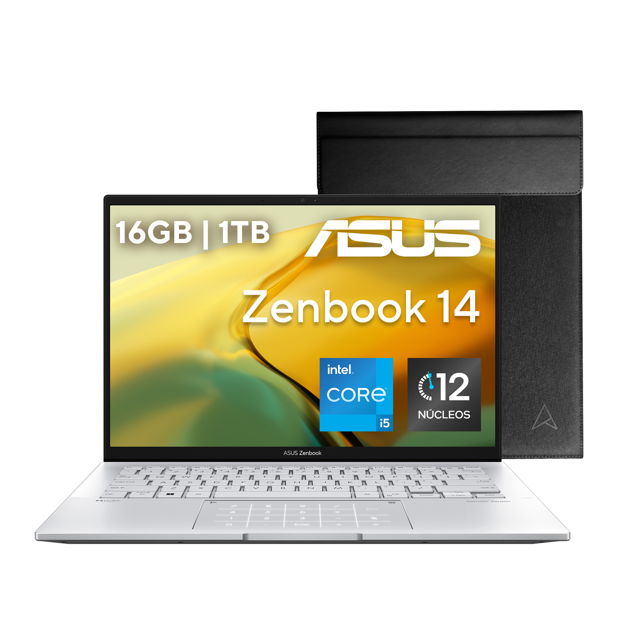 Laptop Asus Zenbook 14 (UX3402) Intel Core i5-13500H, 16GB RAM, 1TB, Plata