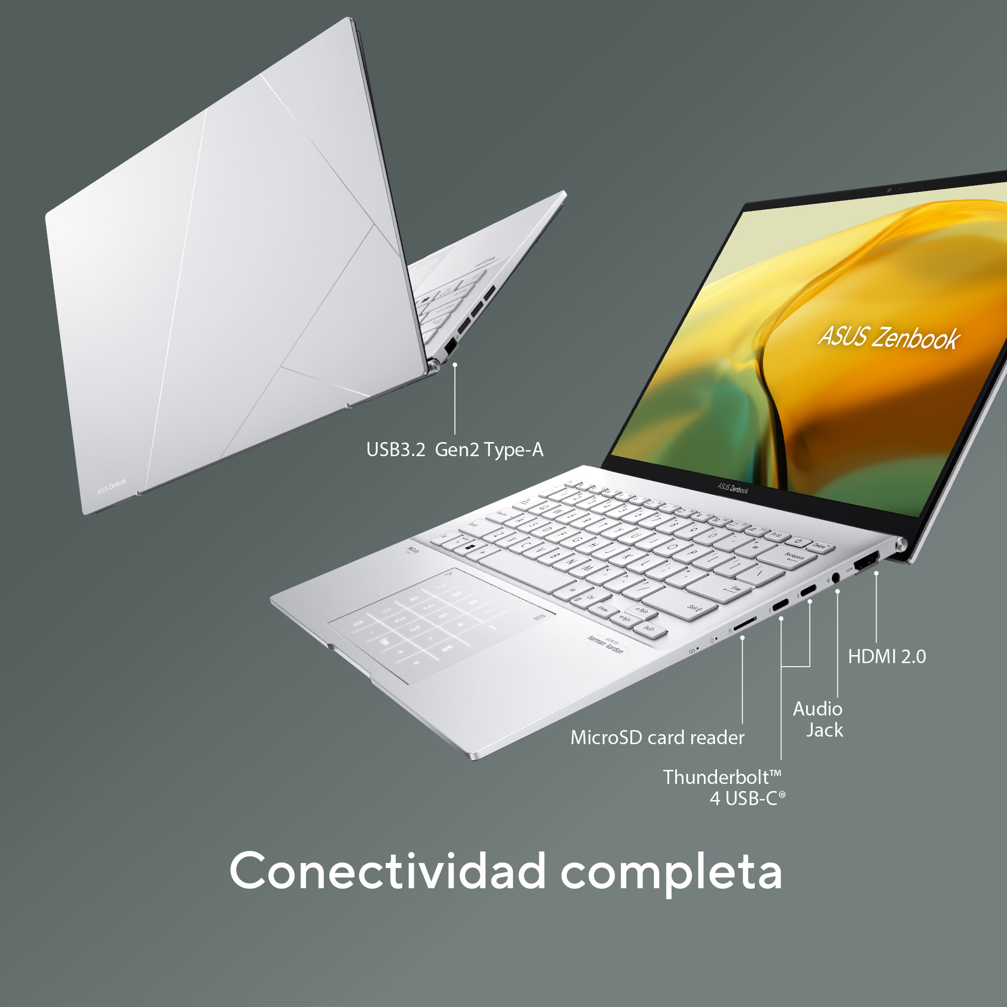 Foto 5 pulgar | Laptop Asus Zenbook 14 (UX3402) Intel Core i5-13500H, 16GB RAM, 1TB, Plata